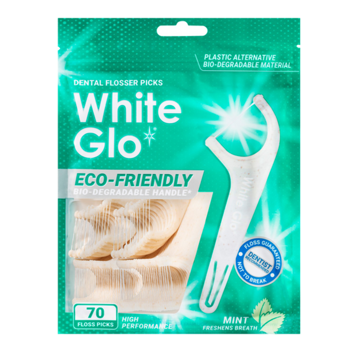 Whit Glo Eco-Friendly Dental Floss Picks 70 Pack